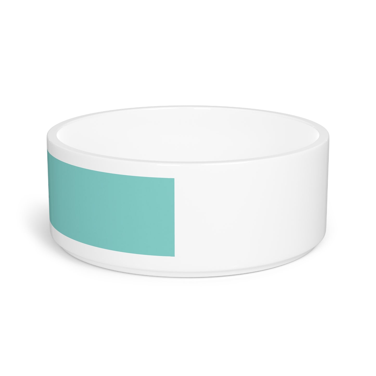 Personalized Dog Bowl - Custom Pet Bow - Blue Green Pet Bowl